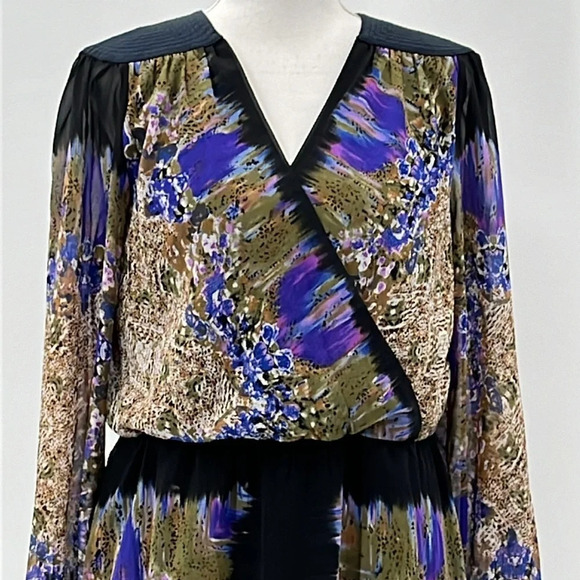 W118 by Walter Baker Long Sleeve Multi-Print Dress - Size Large. - Picture 3 of 7